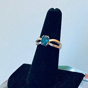London Blue Topaz & Sterling Silver Ring, Size 6.5